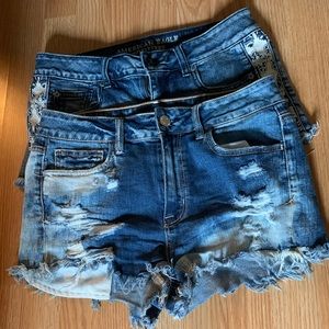 American Eagle Denim Shortie, High Rise  Shorts